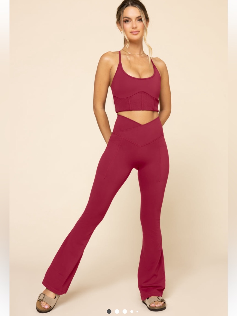 SOLD ON POPCYCLE!! POPFLEX RUBY FLARED LEGGINGS EXTRA TALL